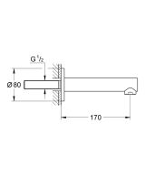 Излив для ванны GROHE Concetto, хром (13280001)