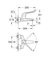 Смеситель для раковины GROHE Euroeco Special, хром (32795000)