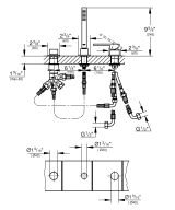 Смеситель для ванны GROHE Plus на 3 отверстия, хром (23845003)