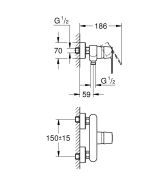 Смеситель для душа GROHE Get, хром (32888000)