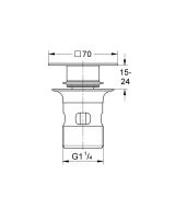 Сливной нажимной гарнитур GROHE, хром (40565000)