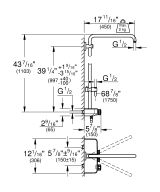 Душевая система GROHE Euphoria SmartControl System Mono с термостатом для душа, хром (26511000)