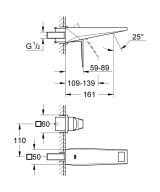 Внешняя часть смесителя для раковины GROHE Allure Brilliant на 2 отверстия, S-size, хром (19781000)