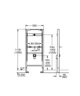 Система инсталляции для писсуара GROHE Rapid SL (38517001)