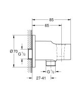 Набор для гигиенического душа скрытого монтажа GROHE BauFlow, хром (NH0001)