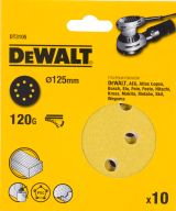 Шлифовальные круги DEWALT DT3105, 125 мм, 8 отверстий, 120G, 10 шт.