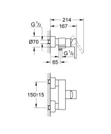 Смеситель для душа GROHE Lineare, хром (33865000)