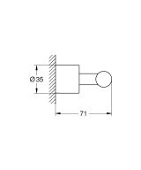 Крючок для халата GROHE Atrio, темный графит матовый (40312AL3)
