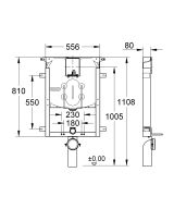 Инсталляционный комплект для унитаза GROHE Uniset для обмуровки (38729000)