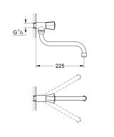 Кран для кухонной мойки GROHE Costa L, без функции смешивания, хром (30484001)