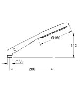 Ручной душ GROHE Rainshower Icon, 2 режима, хром/фисташковый (27630000)