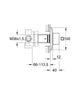Внешняя часть переключателя потоков GROHE Allure Brilliant на 3 положения, суперсталь (19798DC0)