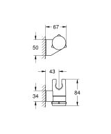 Держатель настенный для ручного душа GROHE Tempesta Wall, хром (27595001)