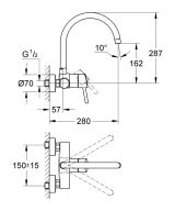 Смеситель для кухни GROHE Concetto, хром (32667001)