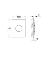 Панель смыва для унитаза GROHE Skate, 1 режим, нержавеющая сталь (38445SD0)