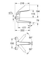 Смеситель для раковины GROHE Euroeco Special, хром (32772000)