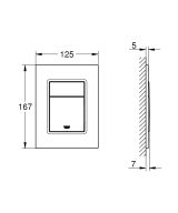 Комплект инсталляции для унитаза, GROHE Rapid SLX 3 в 1, с панелью смыва Skate Cosmopolitan S, хром (39603000)
