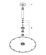 Верхний душ GROHE Rainshower Cosmopolitan 310, 8 л/мин, 1 режим, 142 мм, суперсталь (26067DC0)