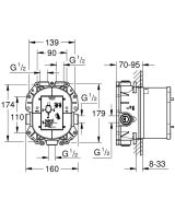 Встраиваемая часть термостата для ванны GROHE Rapido T для Grohtherm Special/Grohtherm F (35500000)