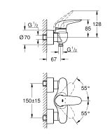 Смеситель для душа GROHE Wave, хром (32287001)