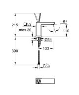 Смеситель для раковины GROHE Eurocube Joy, M-size, хром (23658000)
