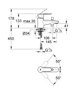 Смеситель для ванны GROHE Eurostyle Cosmopolitan, хром (33614002)