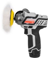 Аккумуляторная полировальная машина ИНТЕРСКОЛ АПМ-76/12Э, 12 В, 76 мм, 8300 об/мин, с 2 АКБ 2 Ач и ЗУ, в кейсе, 806.2.2.70