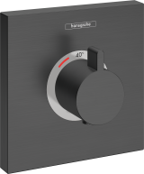 Внешняя часть термостата для душа hansgrohe ShowerSelect HighFlow скрытого монтажа 15760340, шлифованный черный хром