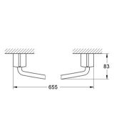 Держатель для полотенца GROHE Tenso 600 мм, хром (40292000)