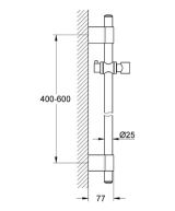 Душевой гарнитур GROHE Relexa Massage 100, 4 режима струи, душевая штанга 600 мм, 7.5 л/мин, хром (28945000)