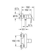 Смеситель для душа GROHE Wave Cosmopolitan, хром (23208000)