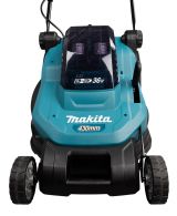 Аккумуляторная газонокосилка Makita LXT 2x18 В, 43 см, 50 л, с 2 АКБ 5 Ач и ЗУ, DLM432PT2