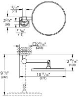 Зеркало с увеличением GROHE Allure, хром (40967001)