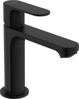 Смеситель для раковины hansgrohe Rebris S 110, со сливным гарнитуром 72517670, матовый черный