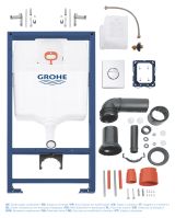 Инсталляция для подвесного унитаза GROHE Rapid SL в сборе 3-в-1, с накладной панелью Nova Cosmopolitan, хром (38860000)