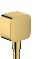 Шланговое подключение hansgrohe FixFit с клапаном обратного тока 26457990, полированное золото