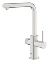 Смеситель для кухни GROHE Blue Pure Minta c вытяжным изливом и фильтрацией, суперсталь (30590DC0)