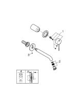 Внешняя часть смесителя для раковины GROHE Essence на 2 отверстия, M-Size, хром (19408001)