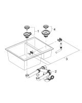 Мойка GROHE K500 с 1,5 чашей, 555 x 460 мм, черный гранит (31648AP0)
