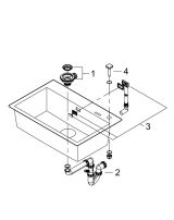 Мойка GROHE K700 с одной чашей, 780 x 510 мм, серый гранит (31652AT0)