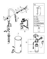 Комплект для кухни GROHE Red Duo с C-образным смесителем, бойлером L-Size и фильтром, хром (30079001)