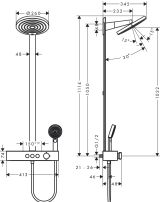 Душевая система hansgrohe Pulsify S 260 2jet с термостатом 24240000, хром