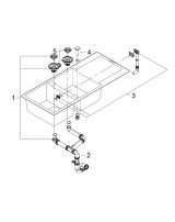Мойка GROHE K500 с двумя чашами, 1160 x 500 мм, черный гранит (31647AP0)