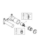 Встраиваемая часть однорычажного смесителя для раковины GROHE Eurostyle на 2 отверстия (23571000)