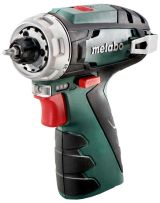 Аккумуляторная дрель-шуруповерт Metabo PowerMaxx BS Basic, 12 В, 1400 об/мин, с 2 АКБ 2 Ач и ЗУ, в кейсе (600984500)