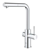 Смеситель для кухонной мойки GROHE Blue Home с системой фильтрации, охлаждения и газирования воды, Wi-Fi, хром (31539000)