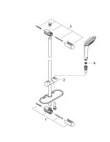 Душевой гарнитур GROHE Euphoria 110 Massage с мыльницей, 3 режима струи, душевая штанга 900 мм, 16.6 л/мин, хром (27226001)