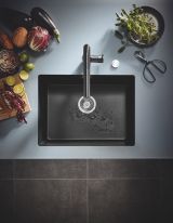 Мойка GROHE K700U с одной чашей, 610 x 460 мм, черный гранит (31655AP0)