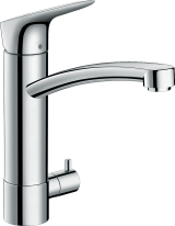 Смеситель для кухонной мойки hansgrohe Logis M31 160, с запорным вентилем 71834000, хром