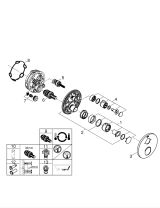 Внешняя часть термостата для ванны GROHE Grohtherm на 2 потребителя, хром (24077000)